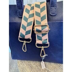 Crossbody Purse Strap BOHO Pink Green Chevron Bag Strap Guitar Strap NEW
